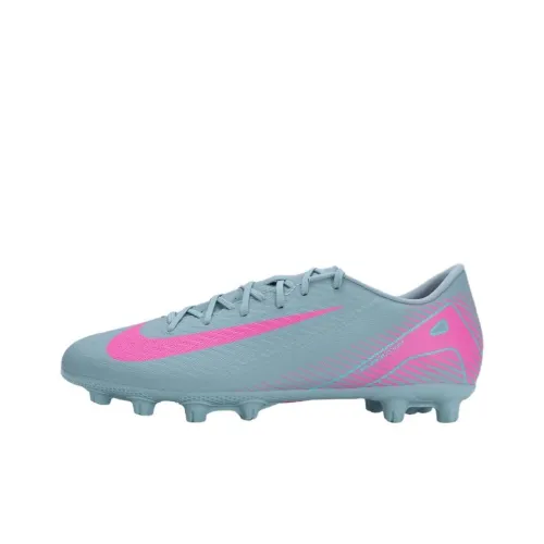 Nike Mercurial Vapor 16 HG Твердый Ground Противоскользящие Устойчивые к истиранию Футбольные бутсы Унисекс Серый Розовый