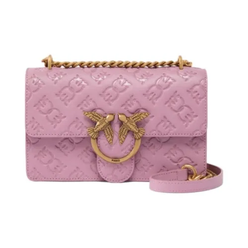 PINKO Love Bag Сумка через плечо из коровьей кожи маленькая сумка на плечо женская светло-фиолетовая