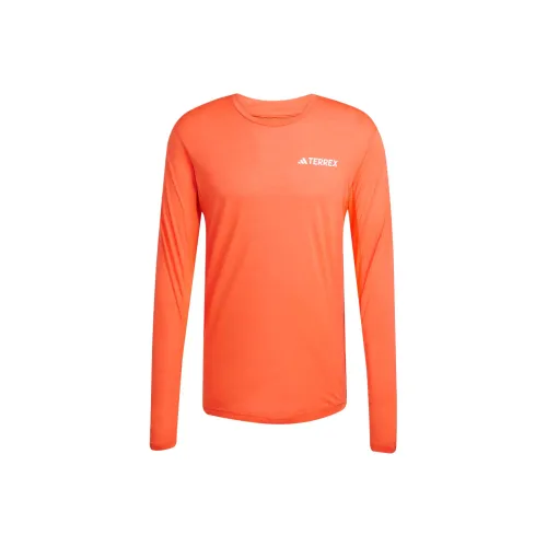 Adidas Terre CLIMACOOL+ Длинный рукав Топ T Рубашка Мужская Half Impact Оранжевый