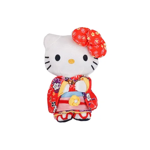 Санрио Hello Kitty Красный Кимоно Свет Трава Куклы Подвеска Плюшевая кукла 20 см Высота