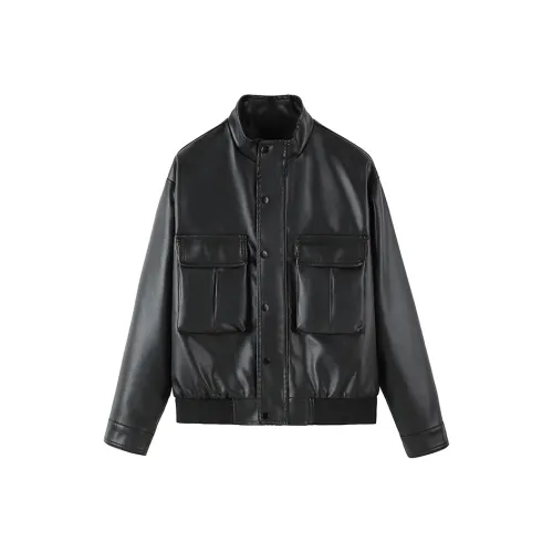 ERQD Куртки и пальто унисекс черного цвета