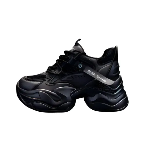 YGK Low Top Черные Женские Толстоподошвенные Кроссовки