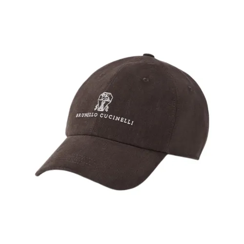 BRUNELLO CUCINELLI Linen Baseball Caps Men's Brown