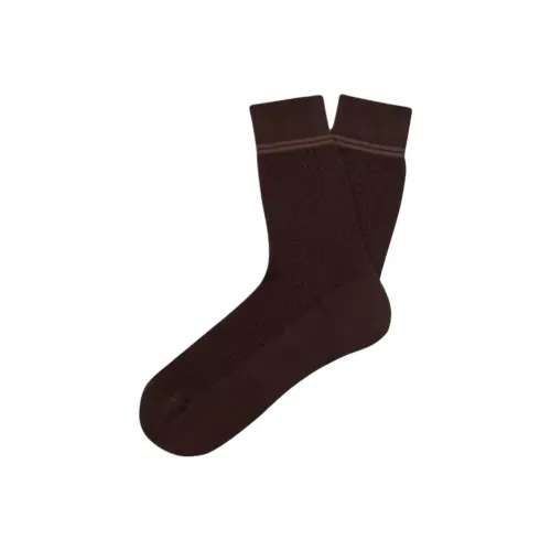 Ermenegildo Zegna Коричневый 2 упаковки Мужские носки до икры MID