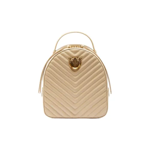 PINKO Love Series Рюкзак из коровьей кожи женский бежевый