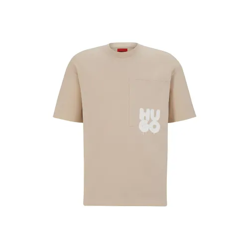 Hugo Boss SS23 T Рубашка Мужская Светлый Бежевый