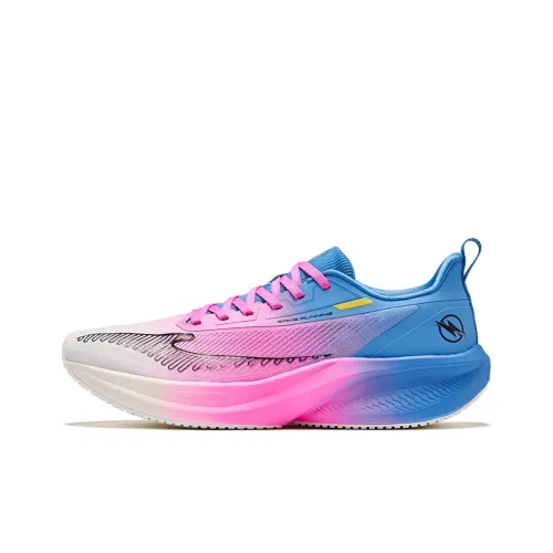 Erke Lightning 4 Амортизаторы Шок-Прочный Дышащий Низкий Топ Повседневные Беговые Кроссовки Мужские Синий Розовый