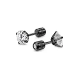 Серьги "Scattered Light Moon" (Черный) 5MM