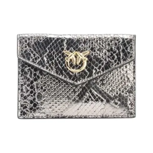 PINKO Galleria Телячья кожа Держатель для карт Женское серебро