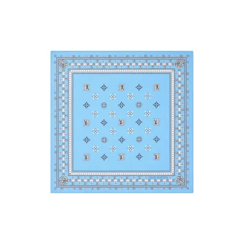 LOUIS VUITTON Шелковые шарфы Женские Синий