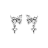 Бабочка, искра, серьги-гвоздики