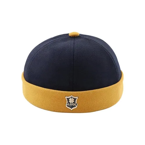 ALUOLI Шерстяная Горлянка Кожа Шляпа Унисекс