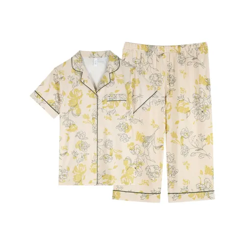 Xuan Liang Pajama Комплект Женский Элегантный Бежевый