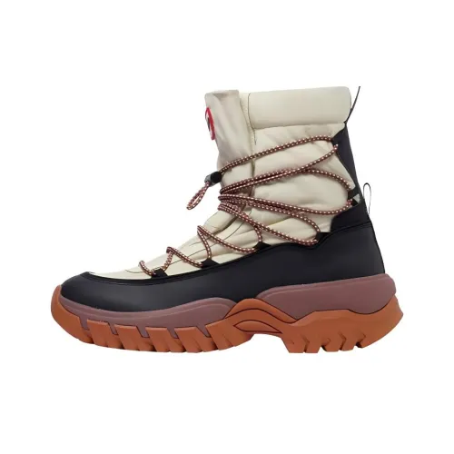 HUNTER Устойчивые к истиранию Короткие Снежные Ботинки Женские Кремово-белые