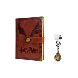 Тёмный кофейный: Блокнот с камнем тигрового глаза + Брелок