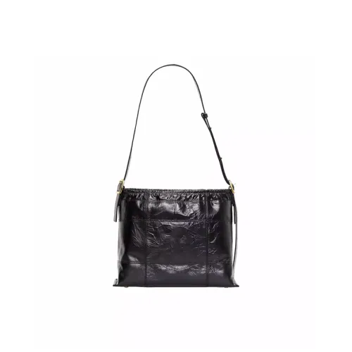 PECO Сумка через плечо из коровьей кожи Маленькая Унисекс Черная Желтая Белая