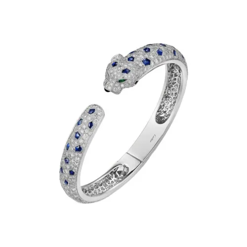 Cartier Браслет Panthère De Cartier Белое Золото, Оникс, Изумруды, Сапфиры, Бриллианты