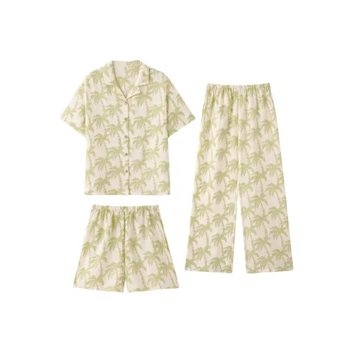 XIAFENYAN Пижамный комплект женский зеленый