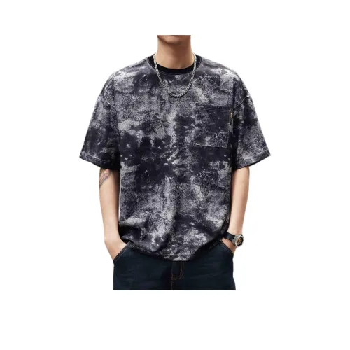 GELANLU Летняя футболка свободный крой унисекс