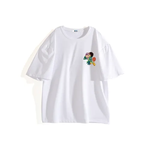 ONE PIECE Повседневный Студенческий Короткий рукав Т-рубашка Мужская Однотонная Базовая