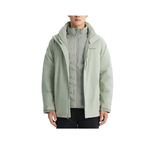 Columbia FW AW21 Водонепроницаемый Термический And Ветрозащитный Ветровка Мужской Серый Зеленый