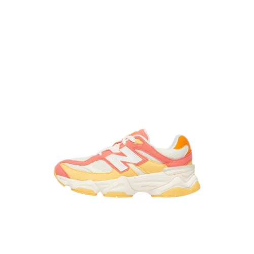New Balance NB 9060 Устойчивый к истиранию Низкий Топ Детские Лайфстайл Обувь Клементина Оранжевый Настоящий Красный Детский