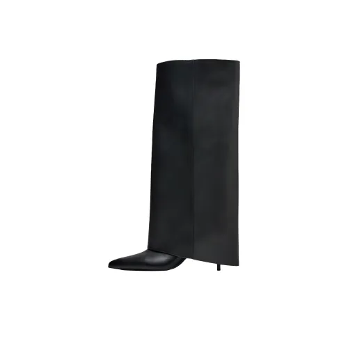 ZARA Женские высокие сапоги до колена, черные