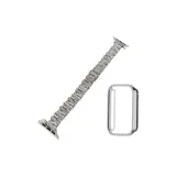 Серебряный ремешок + Чехол, украшенный стразами