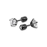 Серьги "Scattered Light Moon" (Черный) 4MM