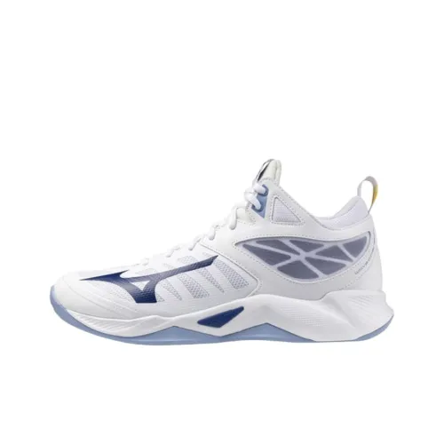 Mizuno Wave Dimension Амортизация Поддержка MID Тренировочные Кроссовки Унисекс Белый Синий