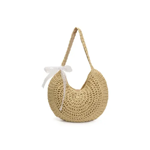 Single Warehouse Плетеная сумка через плечо Стандартная Женская Экрю Хаки