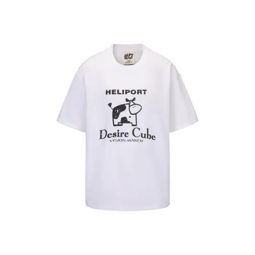 HELIPORT Короткий рукав T-рубашки унисекс белый