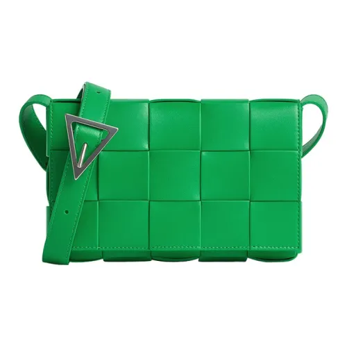 Bottega Veneta Cassette Коровья кожа Сумка через плечо Средний Мужской Попугай зеленый Черный
