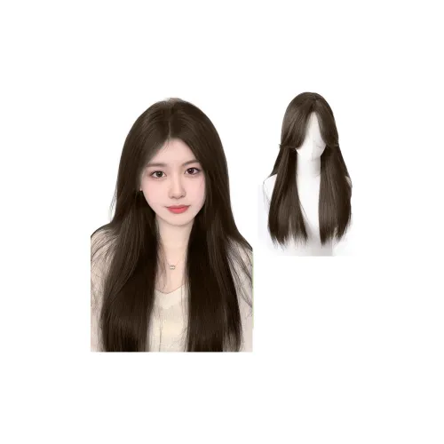 MUYAN Средняя часть восьми персонажей Bangs черного и длинного цвета париков