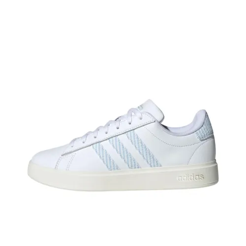 Adidas GRAND COURT 2,0 Slip-resistant Abrasion-resistant Low Top Skateboard Shoes Women's Blue White Adidas GRAND COURT 2,0 Противоскользящие Устойчивые к истиранию Низкие Кроссовки для скейтбординга Женские Синие Белые