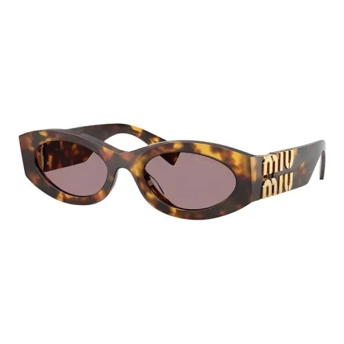 MIU MIU Нерегулярная форма Солнцезащитные очки Мужской Черепаховый