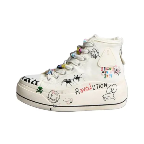 R13 Kurt Высокие Кроссовки для скейтбординга Женские Бежевые