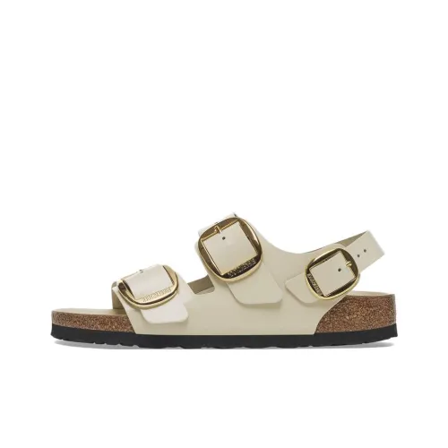 Birkenstock Milano Big Buckle One Strap Sandals Women's Beige Narrow Version Биркенсток Milano Big Buckle One Ремешок Сандалии Женские Бежевые Узкие Версия