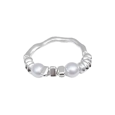 BONAS Alloy Resin Высокий ГЛСС Искусственный Жемчуг Цветонепроницаемый Электроплазменные Кольца Женские