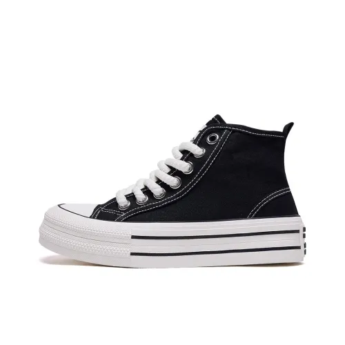 Warrior Аbrasion Resistant визуально увеличивает рост Высокие кеды Женские Черный