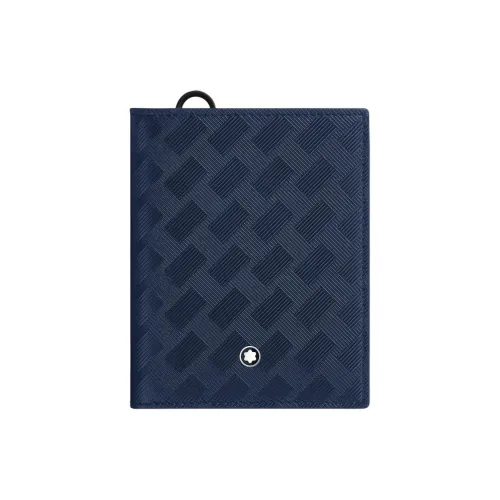 MONTBLANC Stylish 3,0 Коровья крупнозернистая кожа Кошелек Мужской Чернильно-синий
