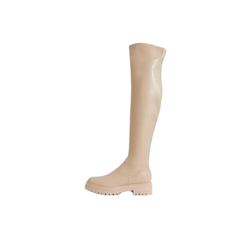 GIANVITO ROSSI Ботинки выше колена, бежевые, женские