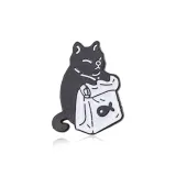 Милый котенок, брошь [черный]