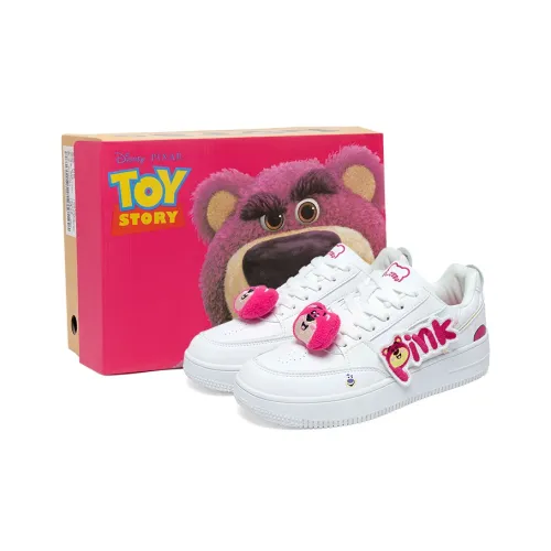Disney Strawberry Bear Series Slip-resistant Abrasion-resistant Breathable Low-Top Skateboard Shoes Women's Disney Strawberry Bear Series Противоскользящие Износостойкие Дышащие Низкие Кроссовки для скейтбординга Женские
