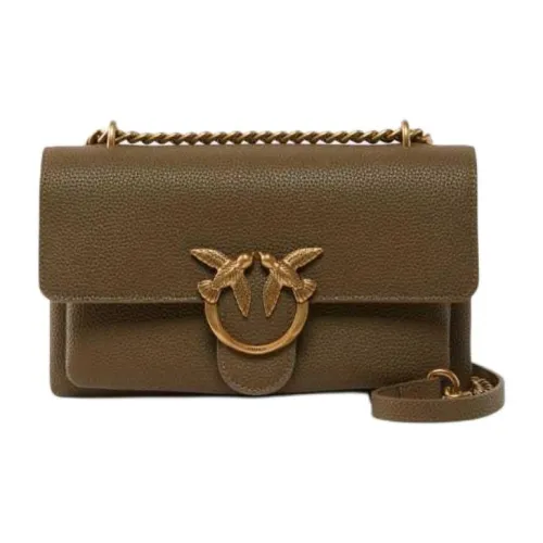 PINKO Love Bag Сумка через плечо из коровьей кожи Маленькая Женская Зеленая