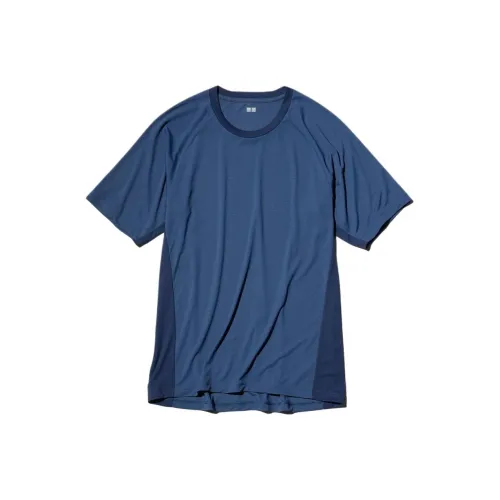 UNIQLO Морской синий Унисекс Футболка