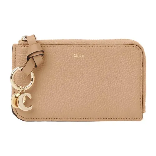 Chloe Alphabet с рельефным узором телячья кожа кошелек для монет кошелек маленький женский светлый янтарный