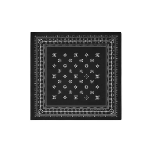 LOUIS VUITTON Шарфы из шелка Тутовый женские черные