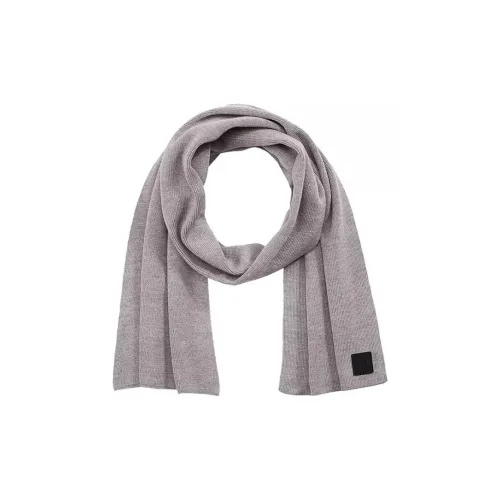 HUGO BOSS Шарфы из шерсти Wool Knit Серый Унисекс