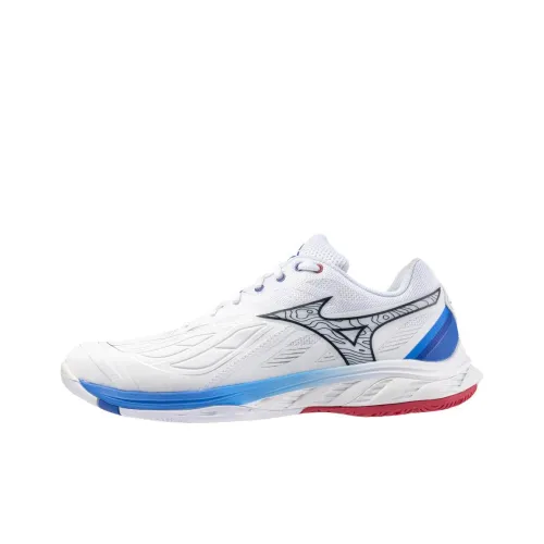 Mizuno Wave Fang 2 Slip-Resistant Abrasion-Resistant Низкий Топ Бадминтон Обувь Унисекс Белый
